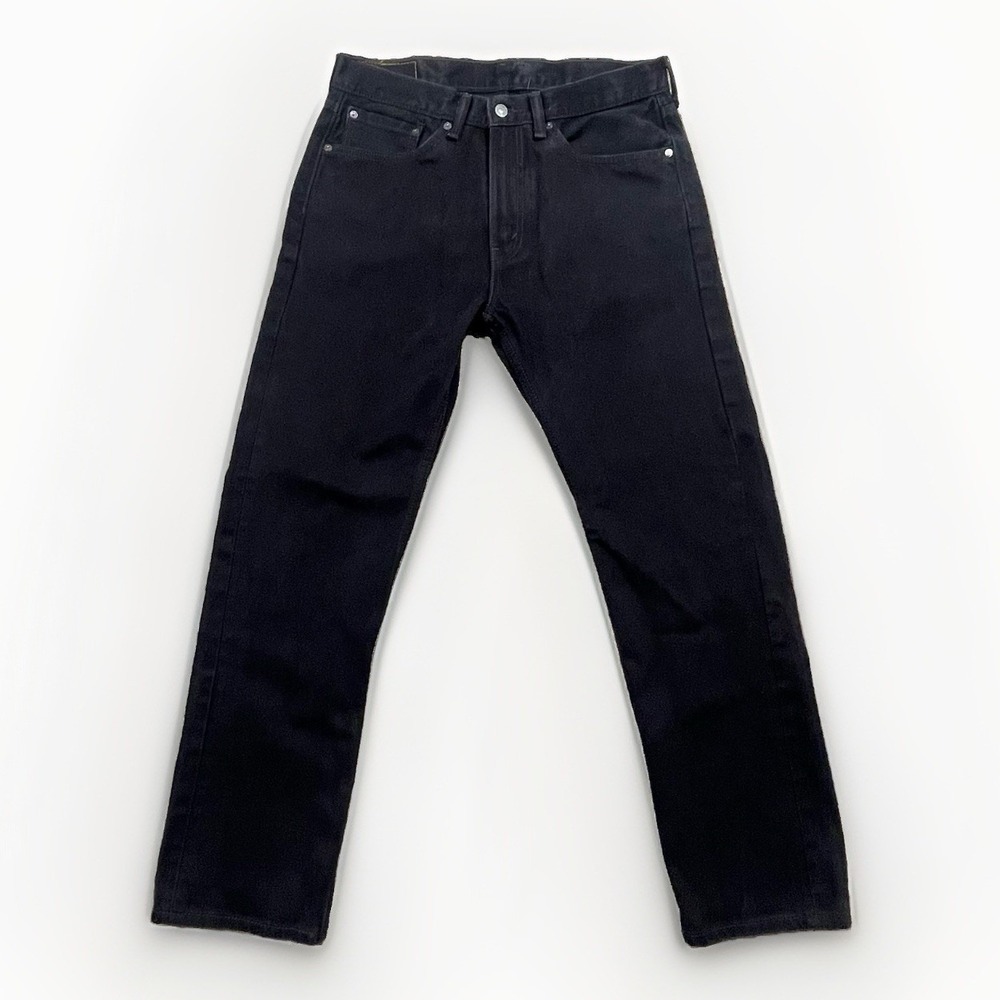 Levis 505 Jeans Mens 34x32 Black Regular Fit Straight Leg 100% Cotton Denim